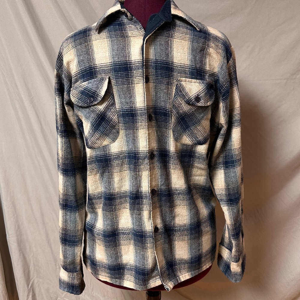 Vintage Quo Vadis Woodward's plaid button down shirt